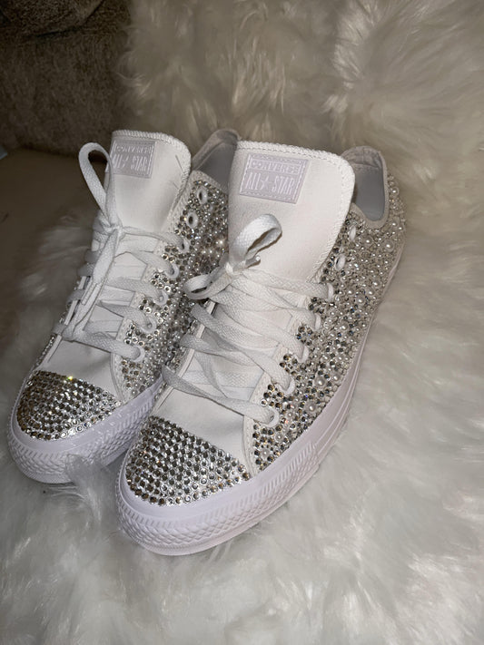 Diamond and Pearl Covered Converses