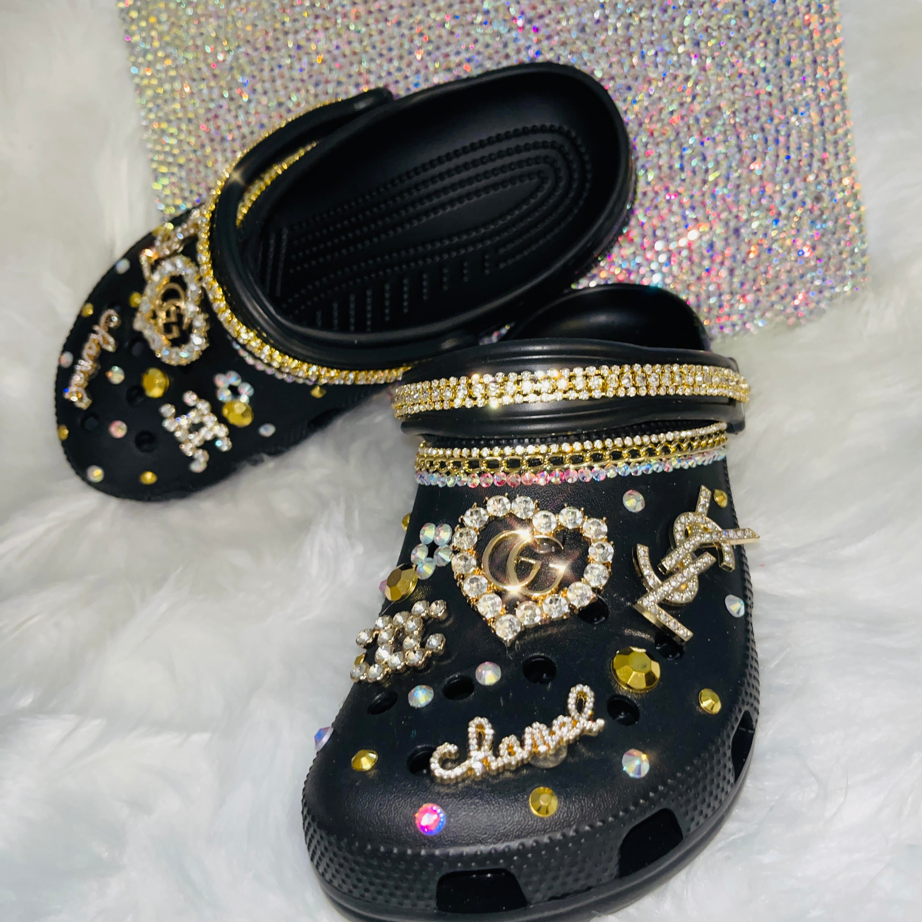 Custom Classic Designer Crocs – Bedazzled by Lexy