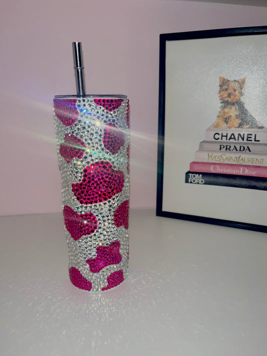 Cow Print Tumbler (Pink)