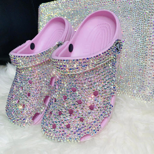Luxorious Crystal Top Covered Crocs