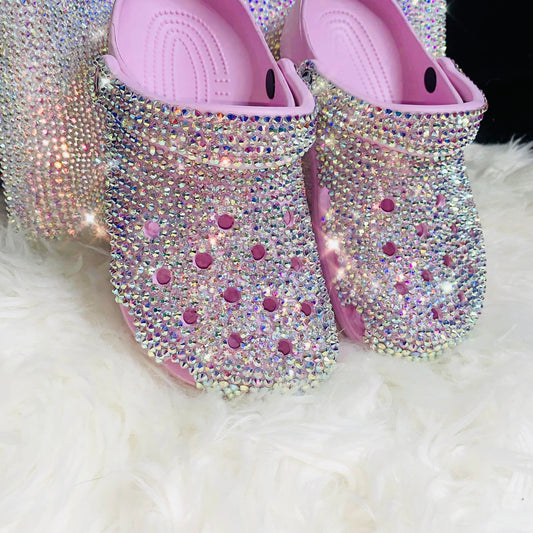 Luxorious Crystal Top Covered Crocs
