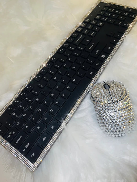 Bedazzled Wireless Keyboard and Mouse