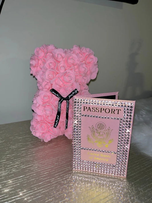 Pretty Pink Bling Passport