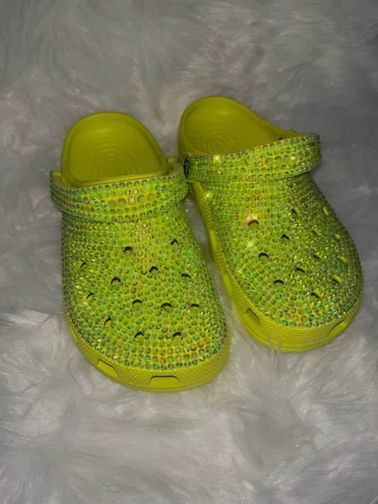 Lemon Lime Crystal Crocs