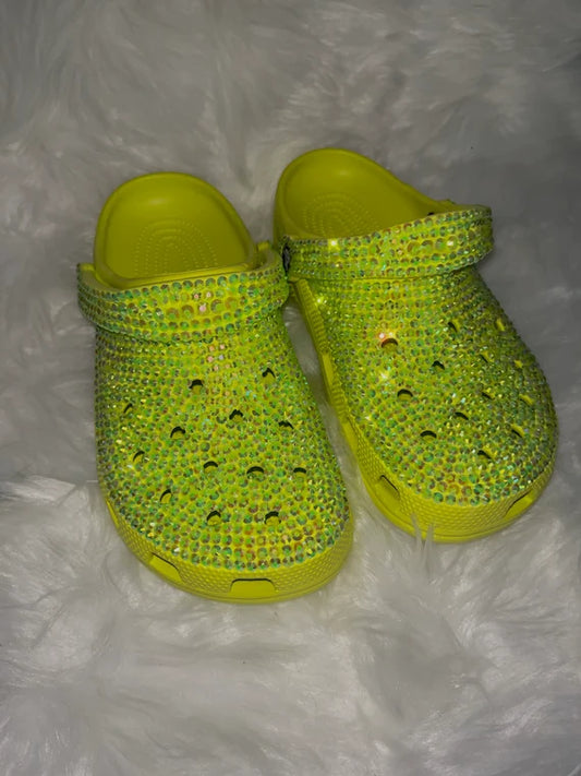 Lemon Lime Crystal Crocs
