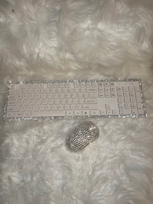 Bedazzled Wireless Keyboard and Mouse Set