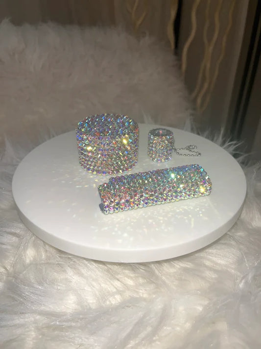 Bling Lighter Case + Grinder + Splitter Set